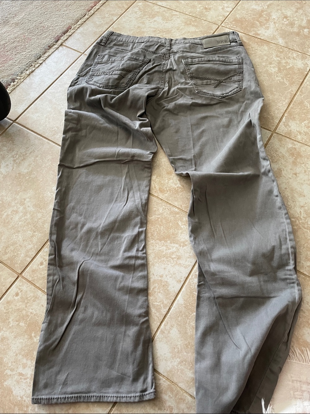 BKE Mens Gray Jake Straight Jeans -